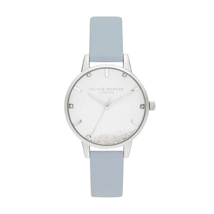 Blue Artificial Leather Dress Watch