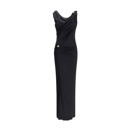 Black Viscose Casual Dress