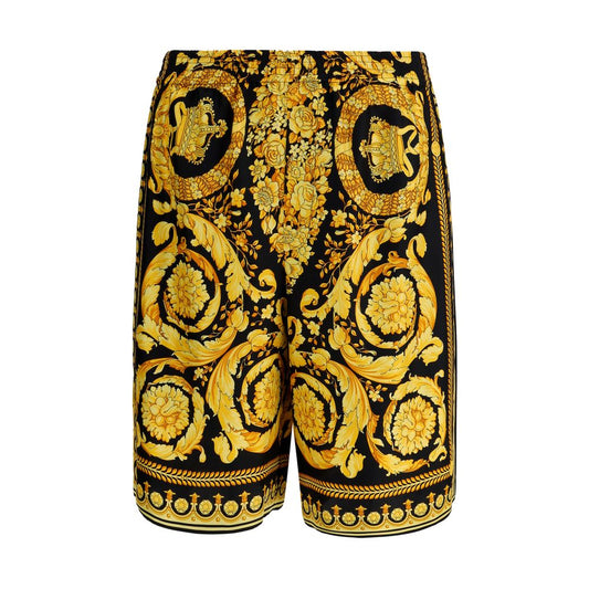 Multicolor Silk Bermuda Shorts
