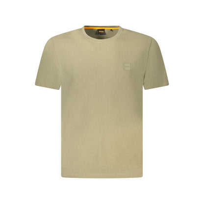 Green Cotton Men T-Shirt