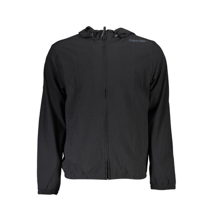Black Polyester Men Sweatshirt