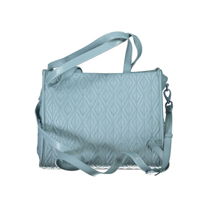 Blue Polyester Handbag