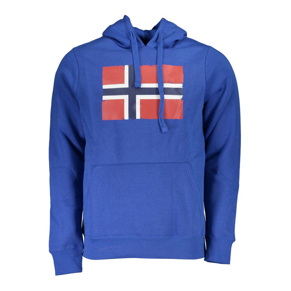 Blue Cotton Men Sweater