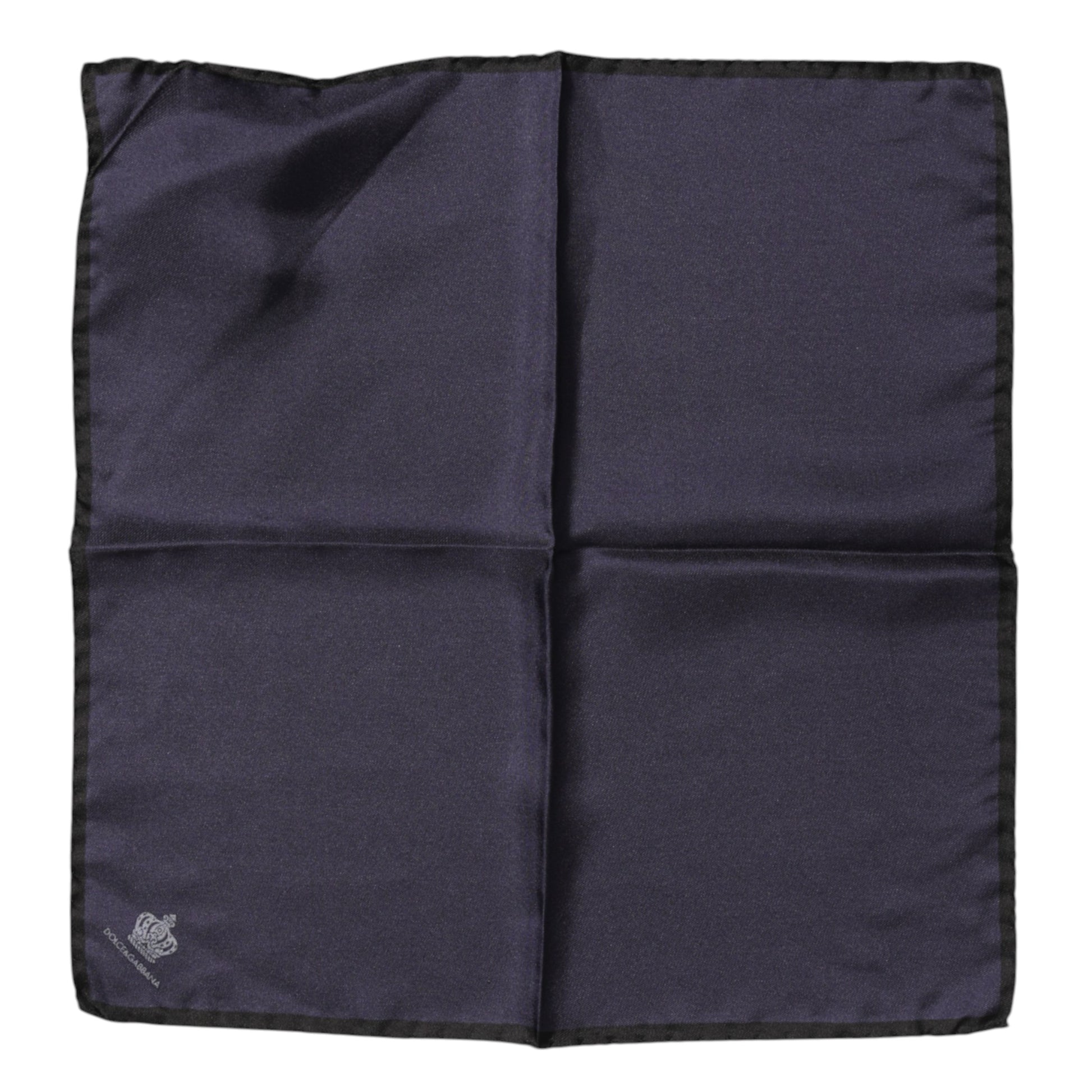 Blue DG Crown Silk Square Men Foulard Scarf