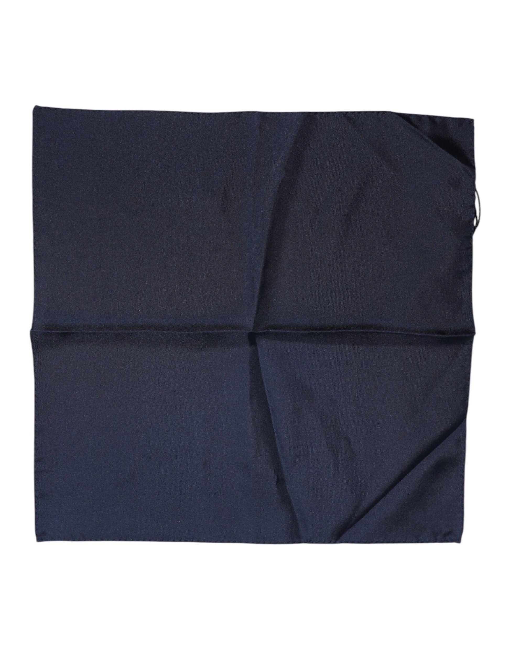 Dark Blue Silk Square Men Foulard Scarf