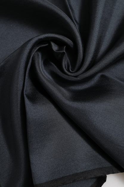 Dark Gray DG Crown Silk Square Foulard Scarf