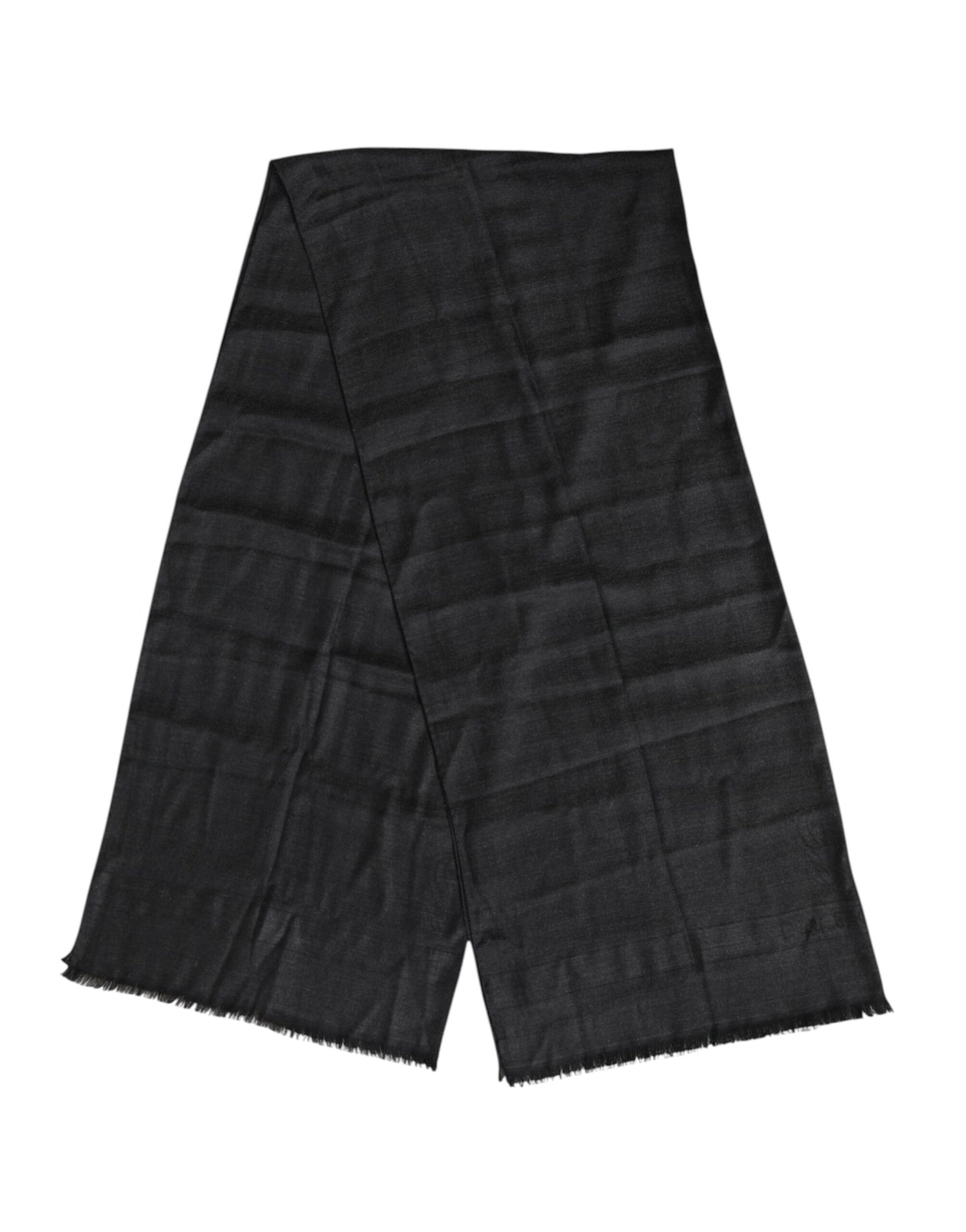 Dark Gray Cashmere Fringes Neck Warmer Scarf