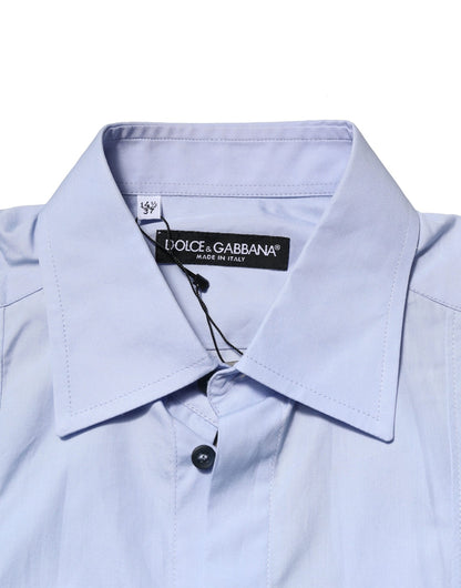 Light Blue Cotton Long Sleeves Dress Shirt