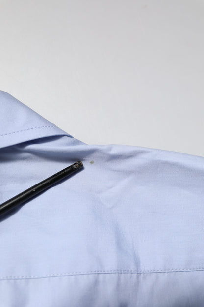 Light Blue Cotton Long Sleeves Dress Shirt