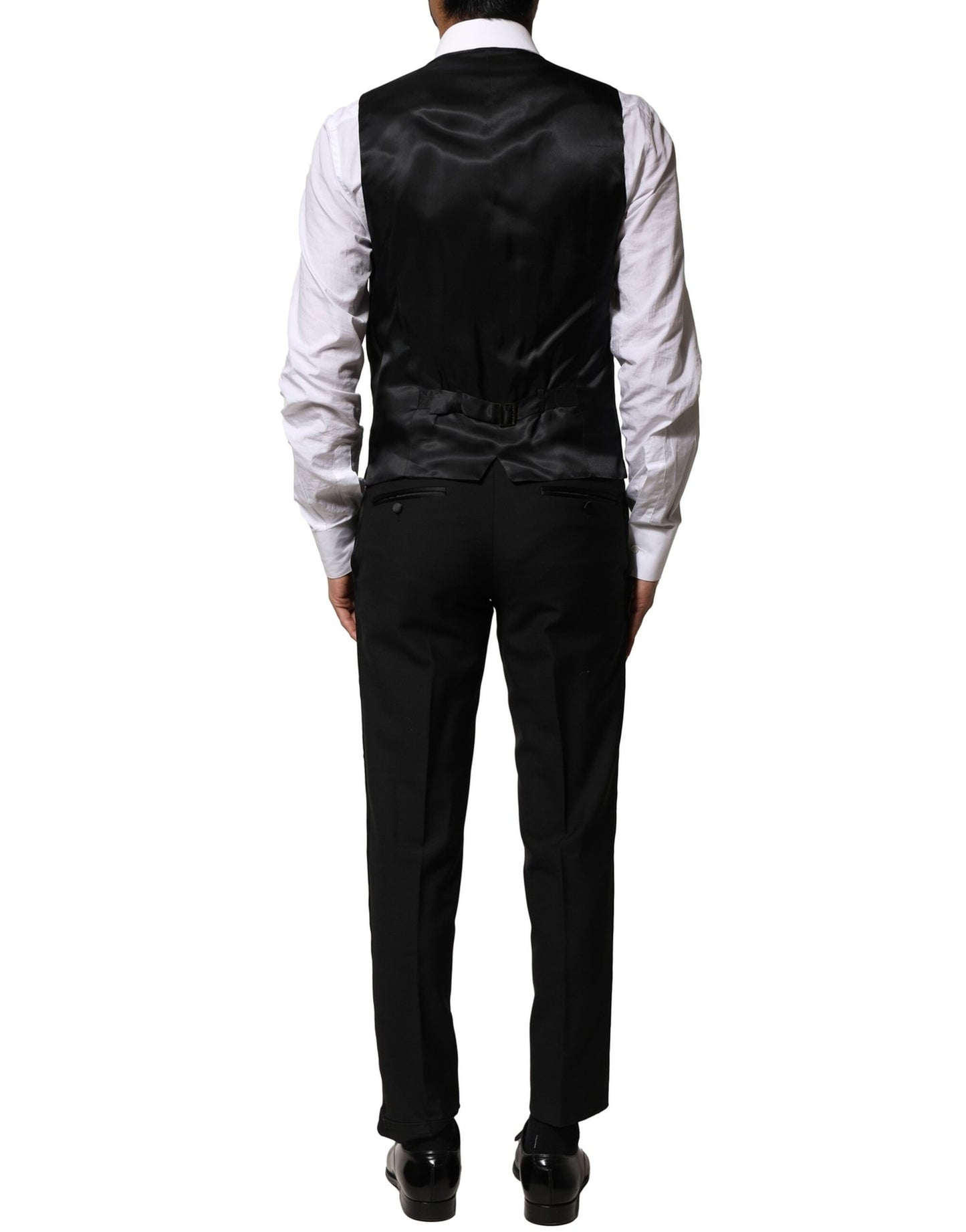 Black Wool 3 Piece Single Breasted Suit