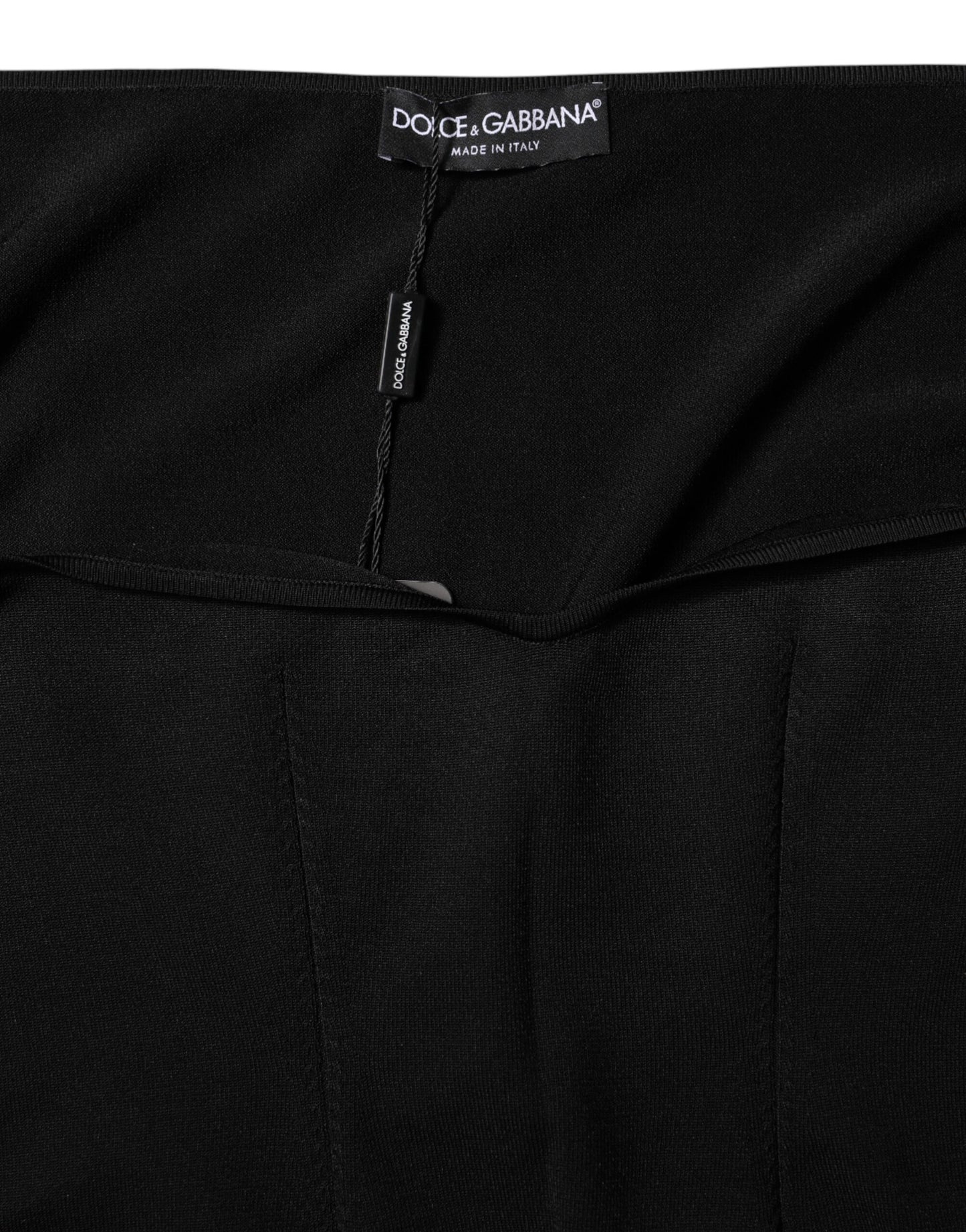 Black Viscose Long Sleeve Pullover Blouse Top