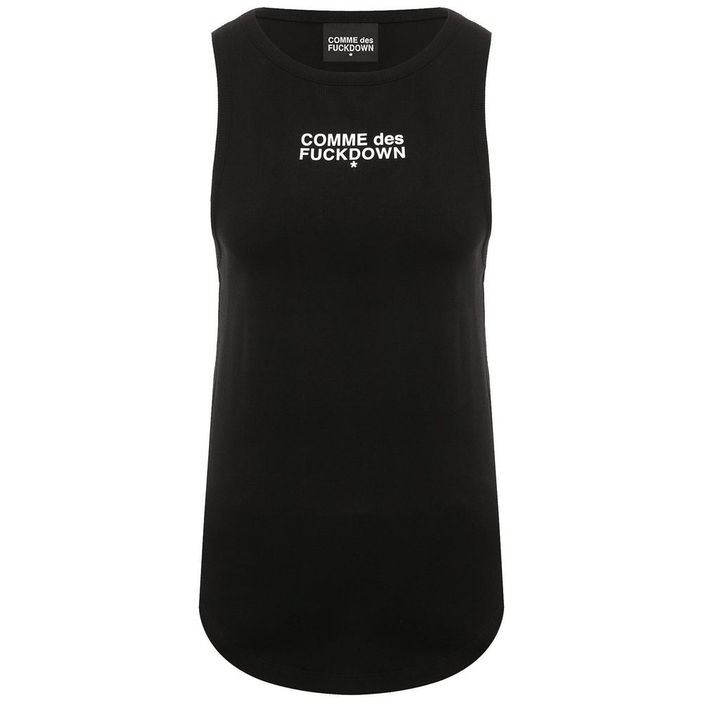 "Black Cotton Women Tank Top"