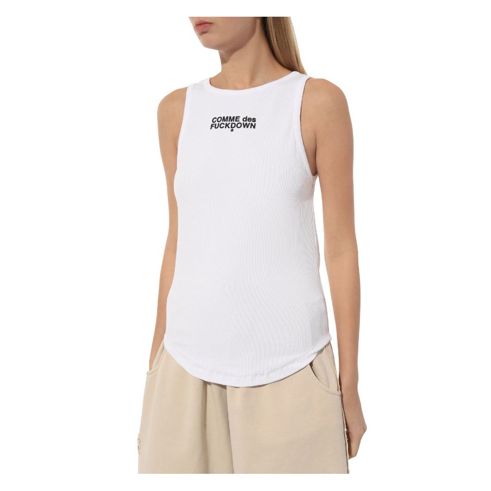 White Cotton Women Top