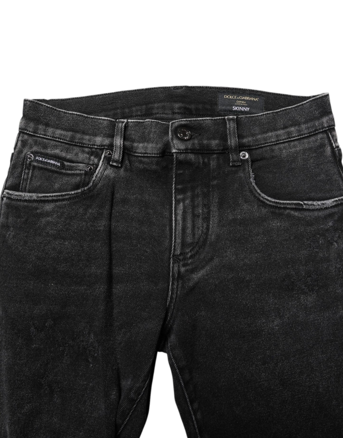 Black Cotton Skinny Men Denim Jeans