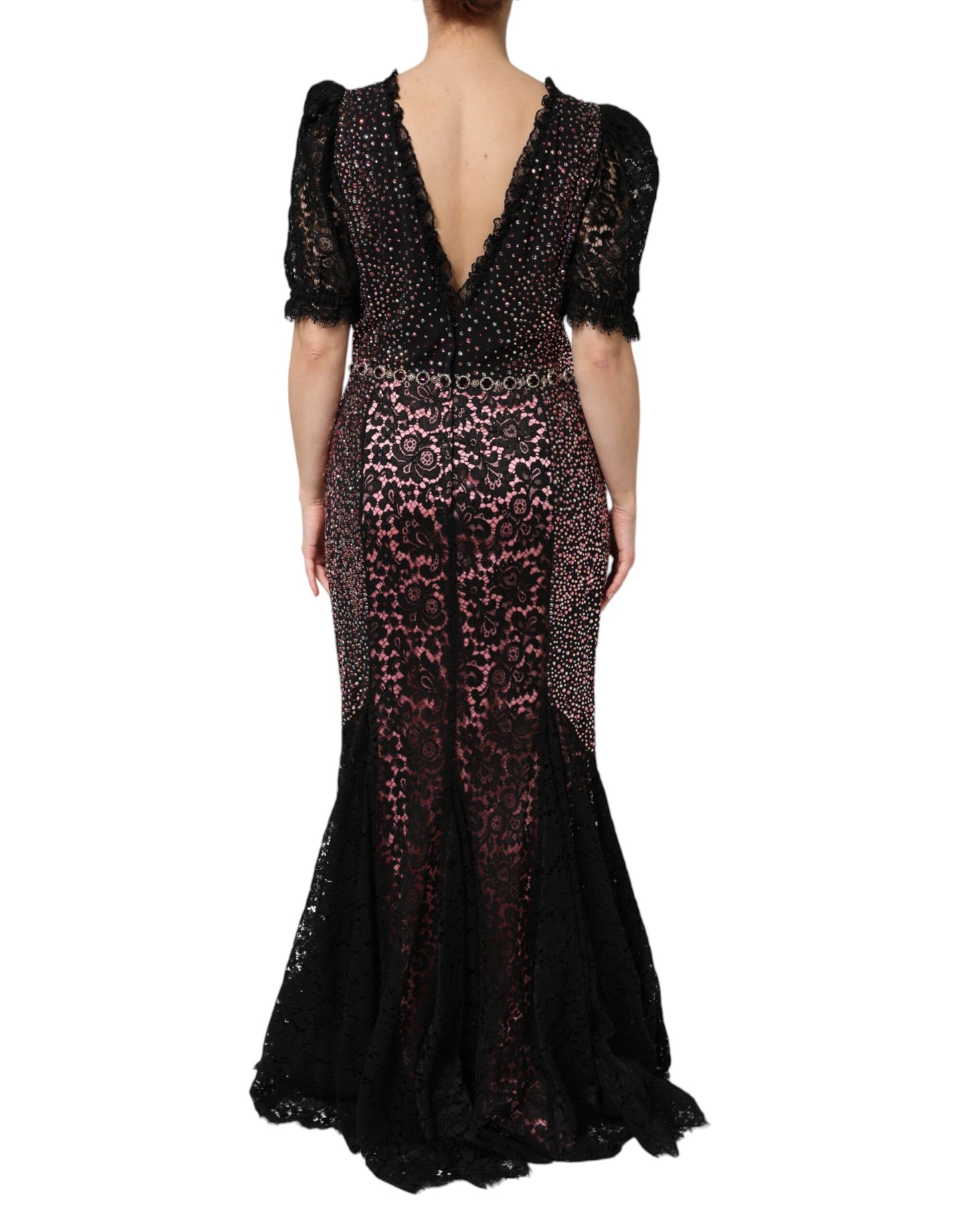 Multicolor Embellished Mermaid Gown Dress