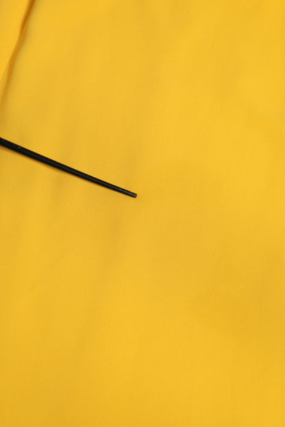 Yellow One Shoulder Side Slit Sheath Dress