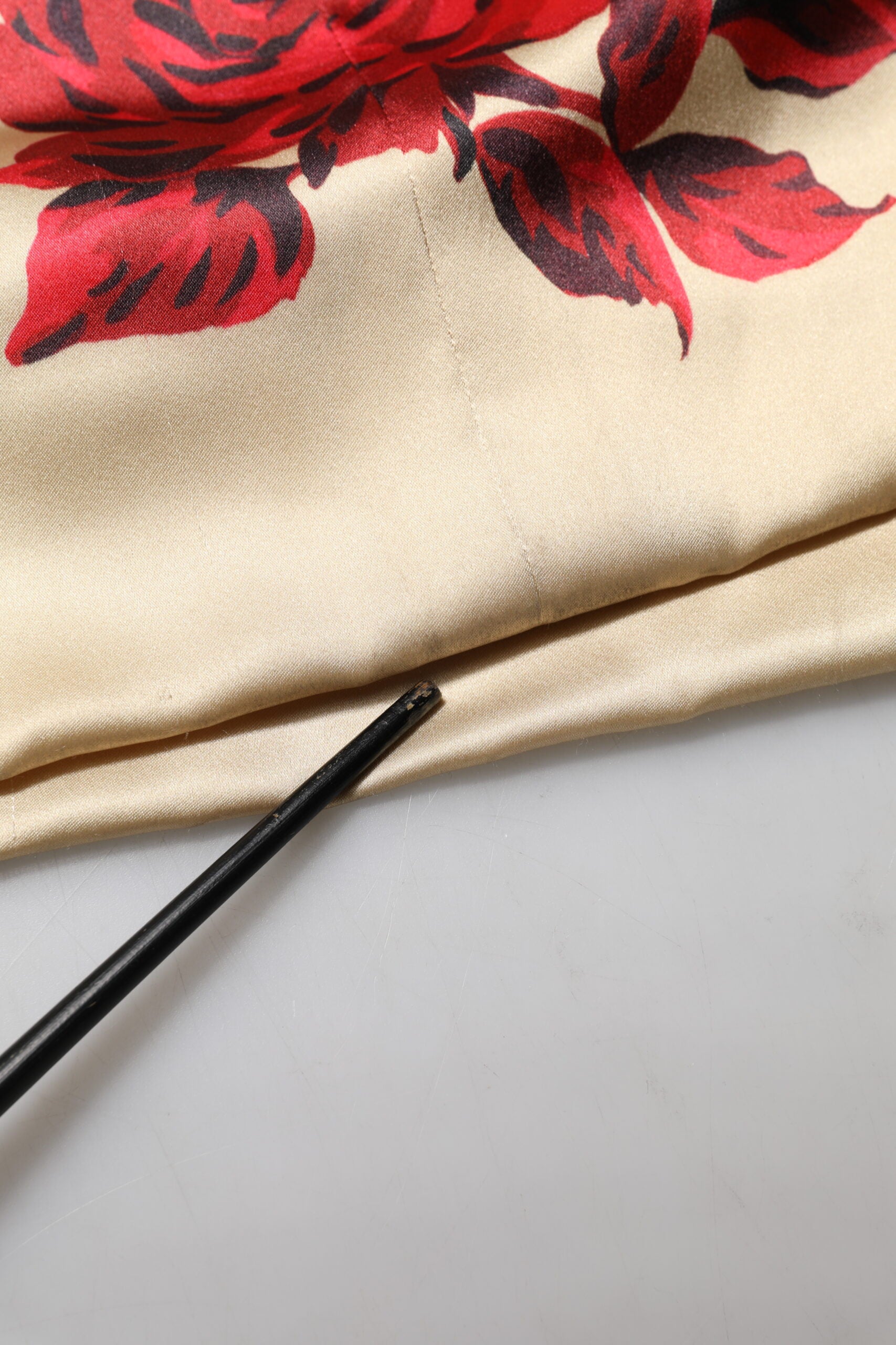 Beige Floral Spaghetti Strap Sheath Dress