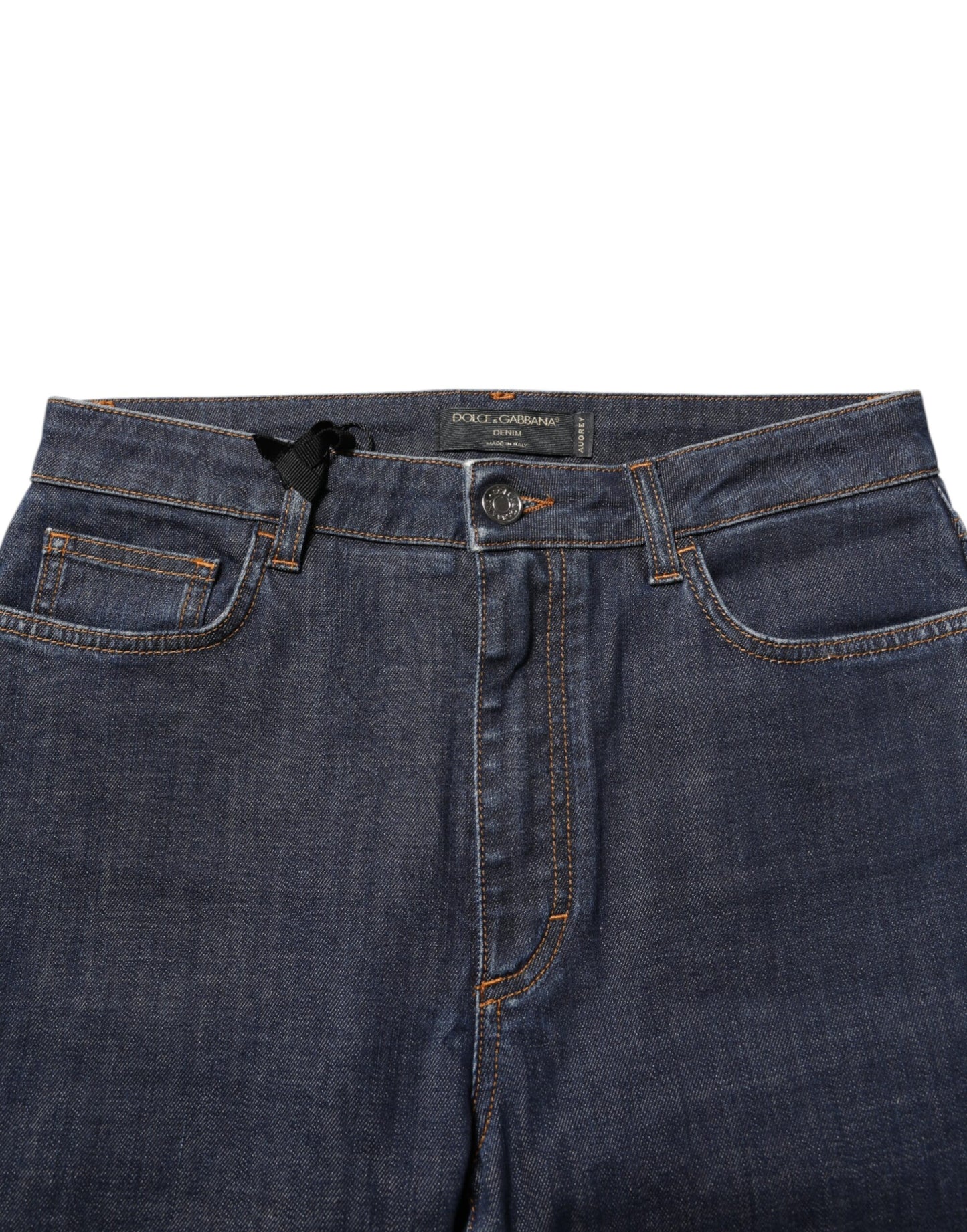 Blue Queen Patch AUDREY Mid Waist Denim Jeans