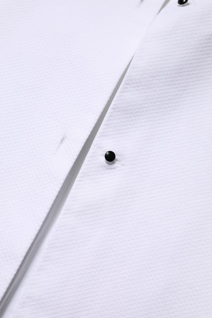 White Cotton Long Sleeves Collared Top Shirt