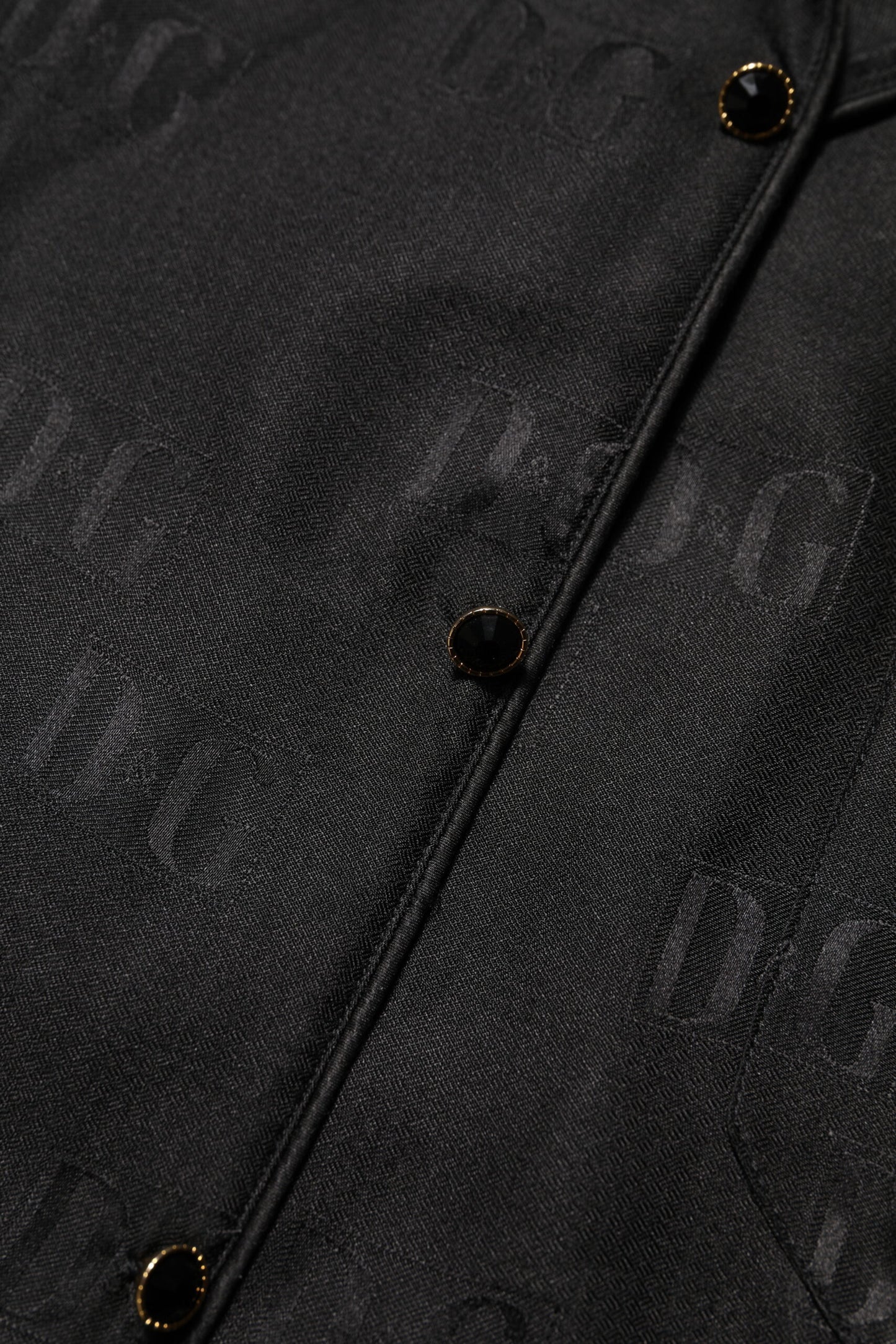 Black Silk DG Embroidery Long Sleeves Top