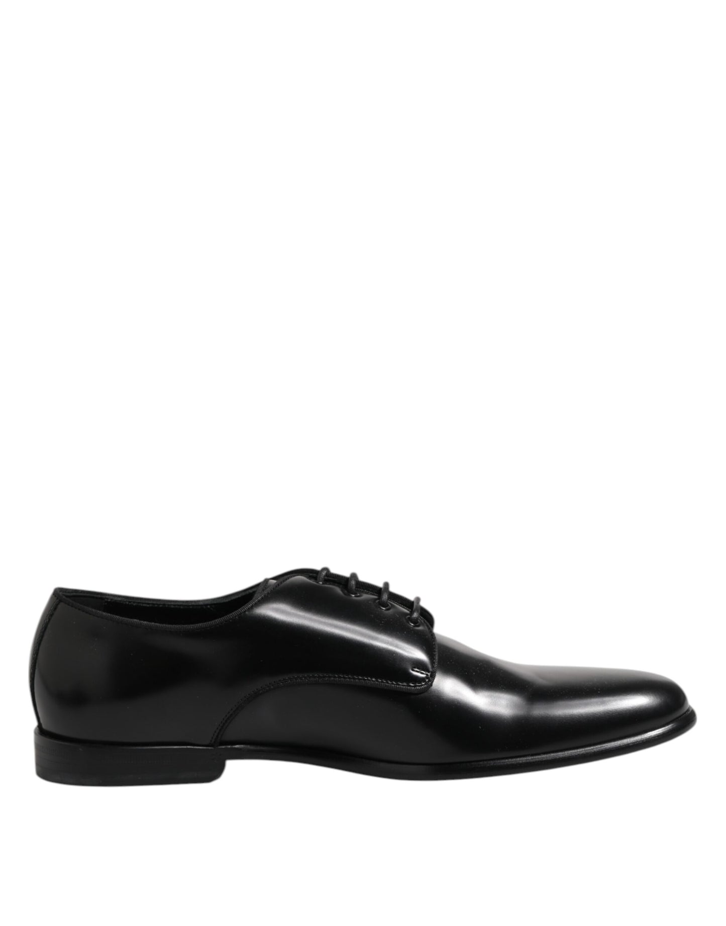 Black Leather Lace Up Derby Men Dress Shoes