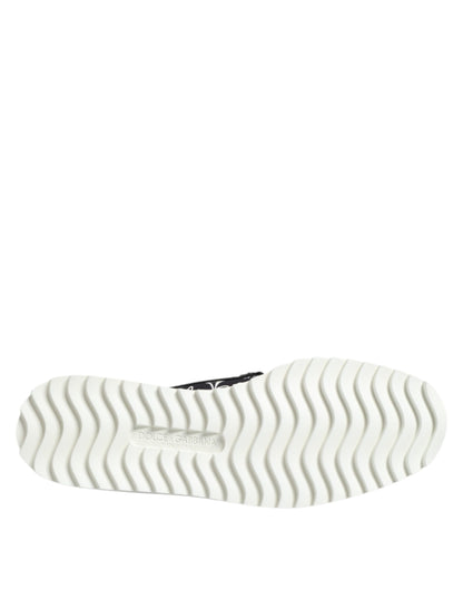 Black Slip On Printed Men Loafers Shoes