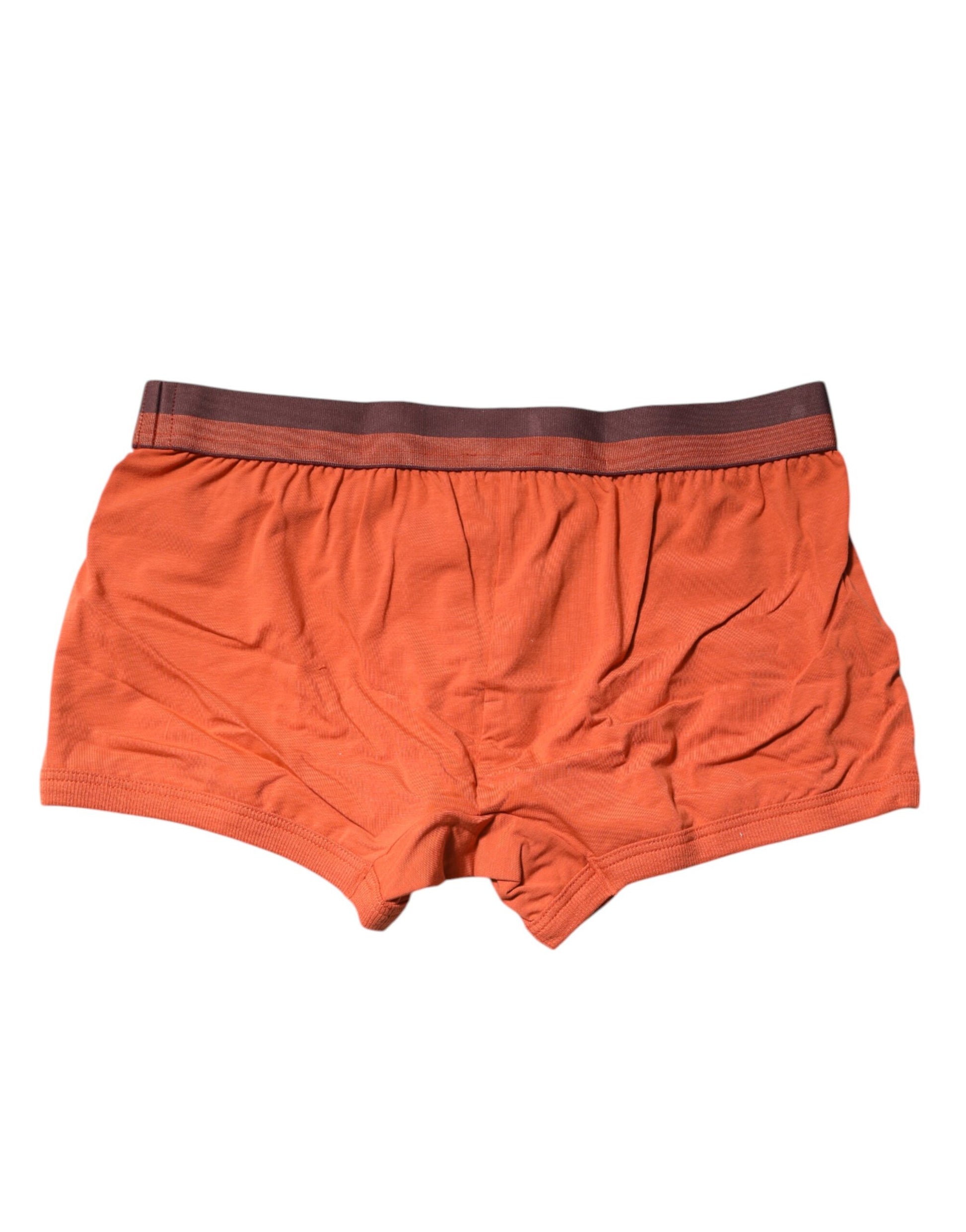 Orange Cotton Regular Boxer Brief Underwear