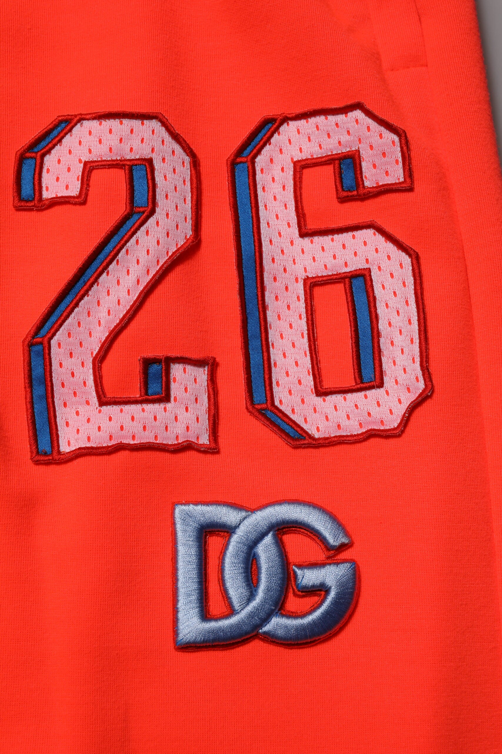 Orange Polyester Jogger Men Sweatpants Pants