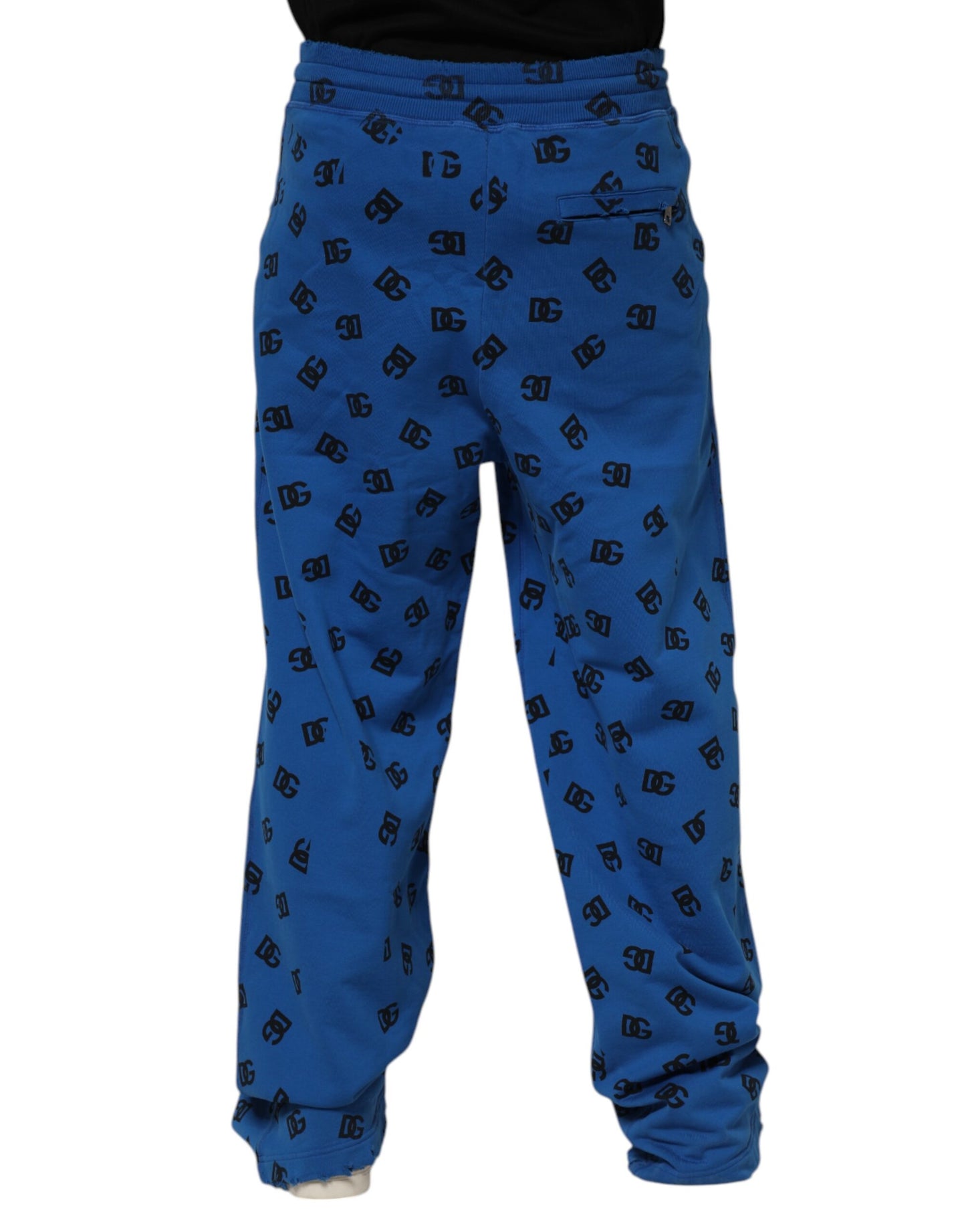 Blue Logo Print Jogger Men Sweatpants Pants