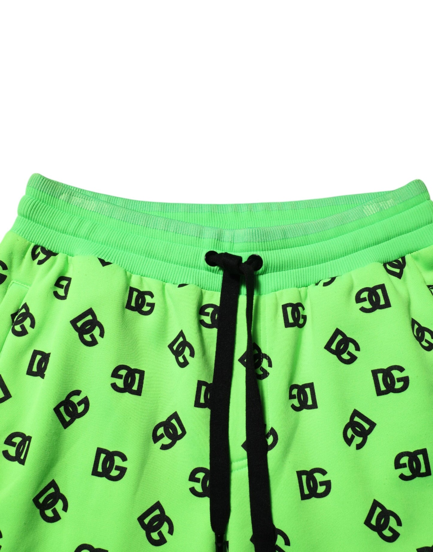 Green Logo Print Jogger Men Sweatpants Pants