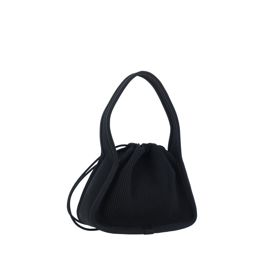 Black Polyester Shoulder Bag