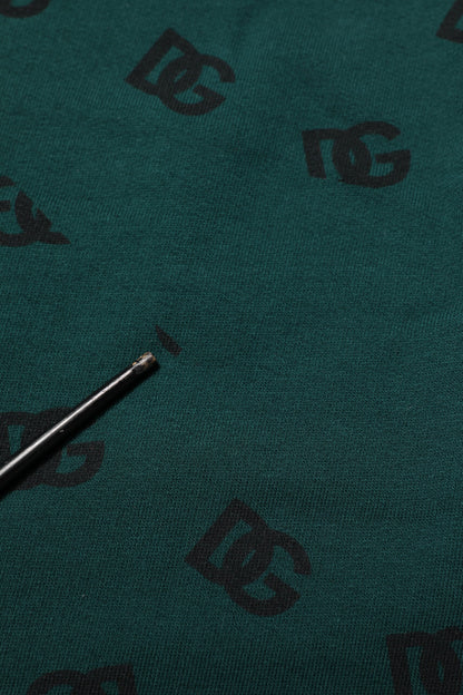 Green Logo Print Jogger Men Sweatpants Pants