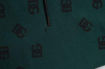 Green Logo Print Jogger Men Sweatpants Pants