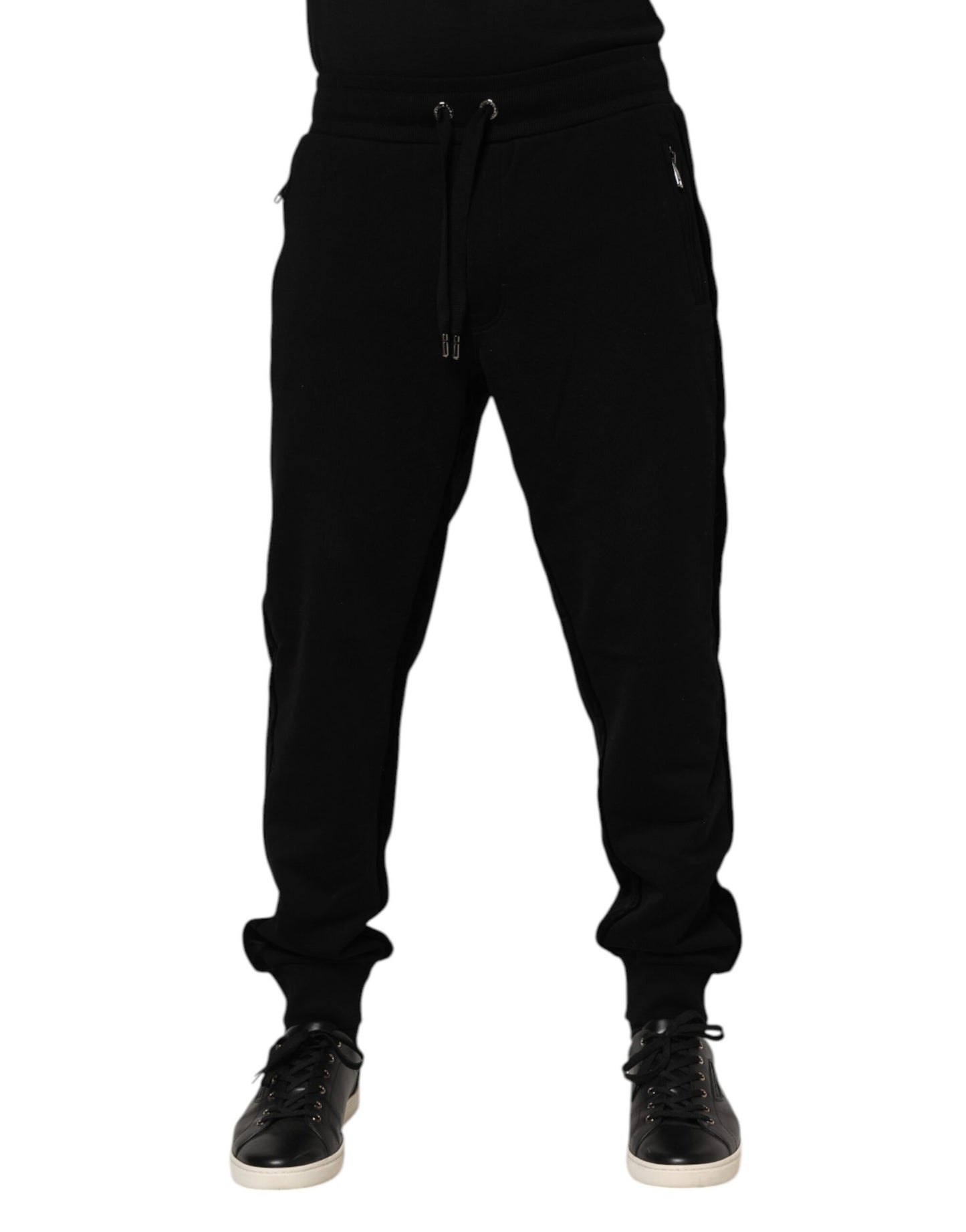 Black Cotton Men Jogger Sweatpants Pants