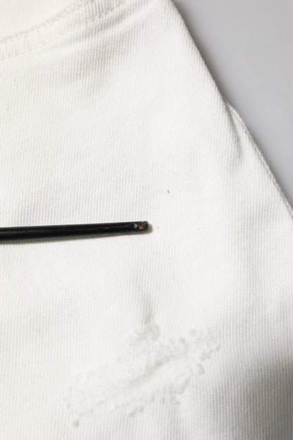 White Cotton Loose Men Denim Jeans