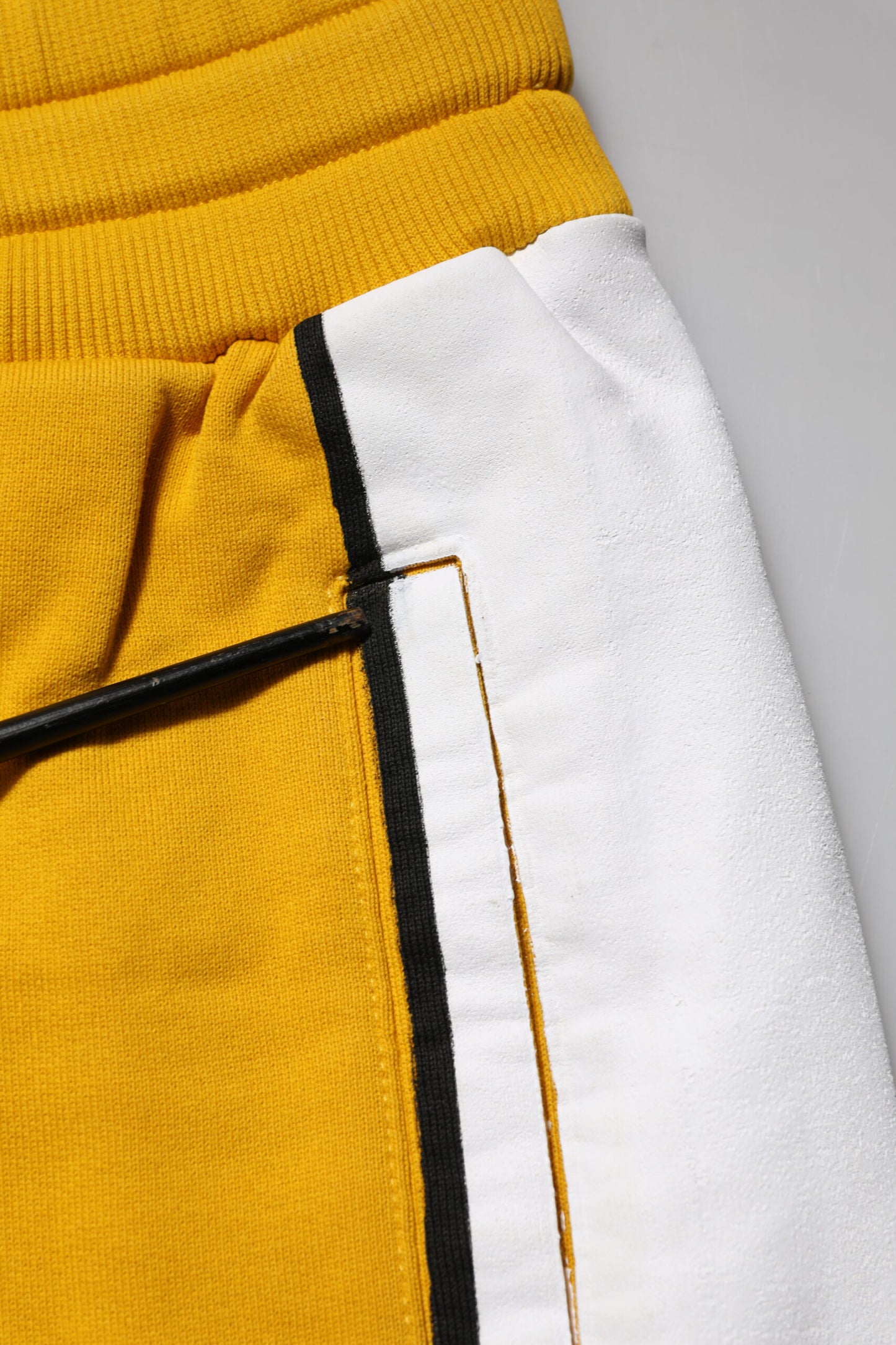 Yellow Printed Drawstring Jogger Pants