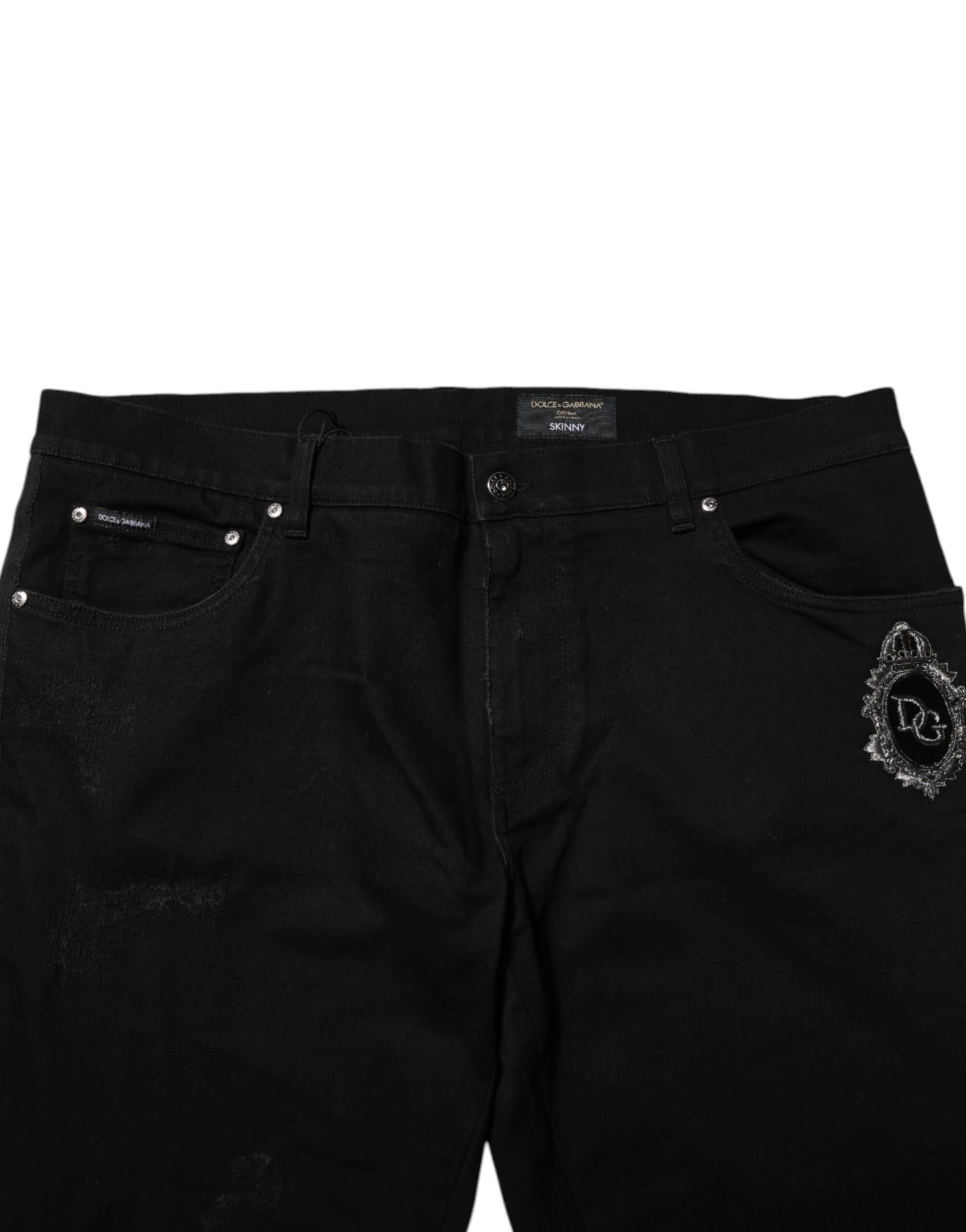 Black Cotton Skinny Men Denim Jeans