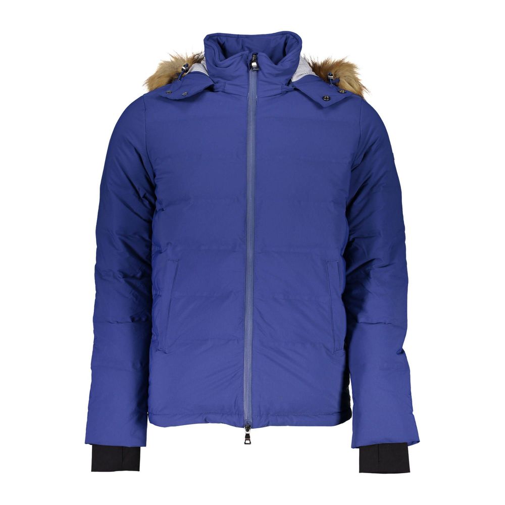 Blue Polyamide Men Jacket