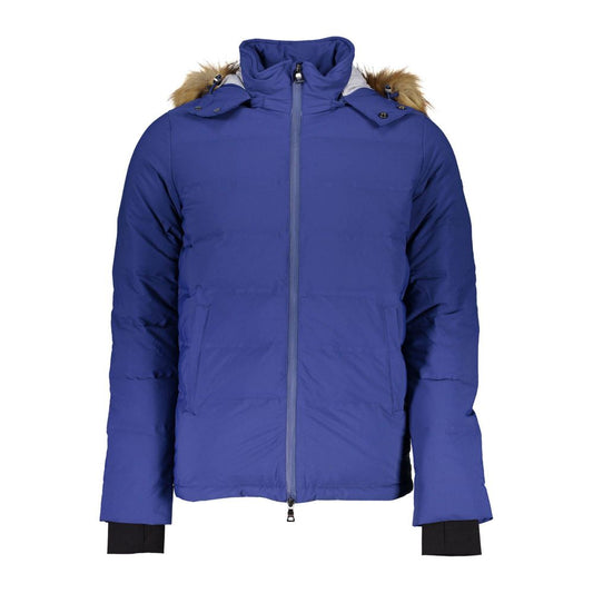 Blue Polyamide Men Jacket