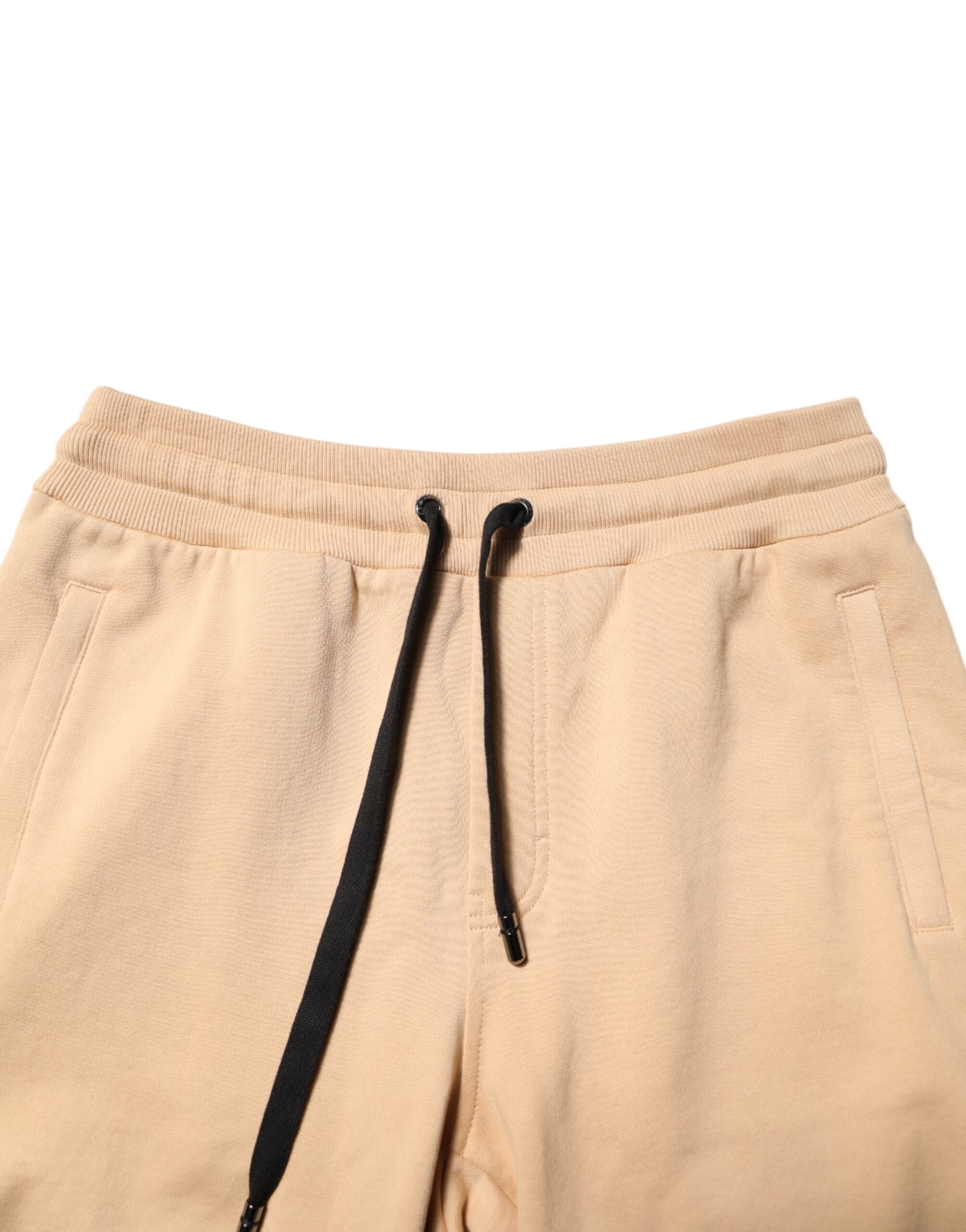 Yellow Cotton Men Bermuda Sweatshorts Shorts