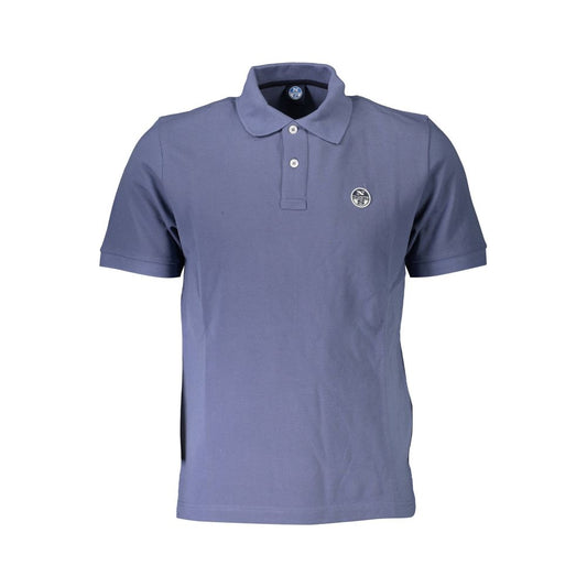 Blue Cotton Polo Shirt
