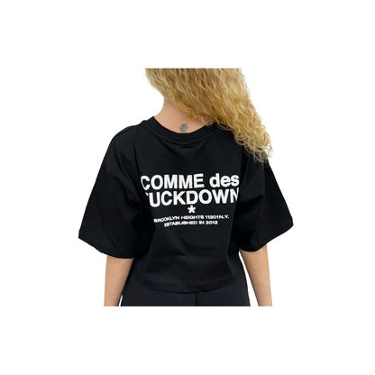 Black Cotton Women T-Shirt