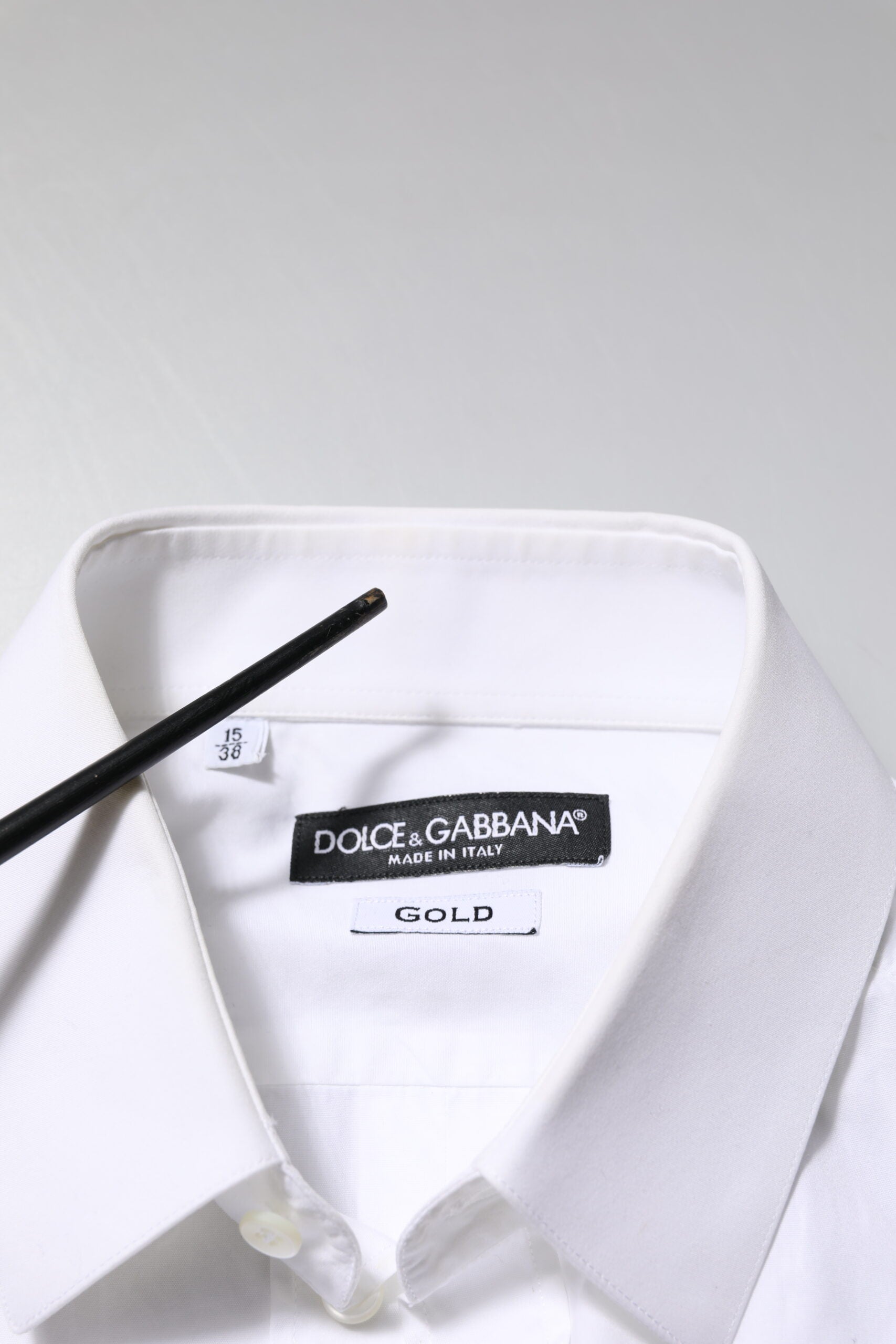 White Cotton GOLD Long Sleeves Formal Shirt