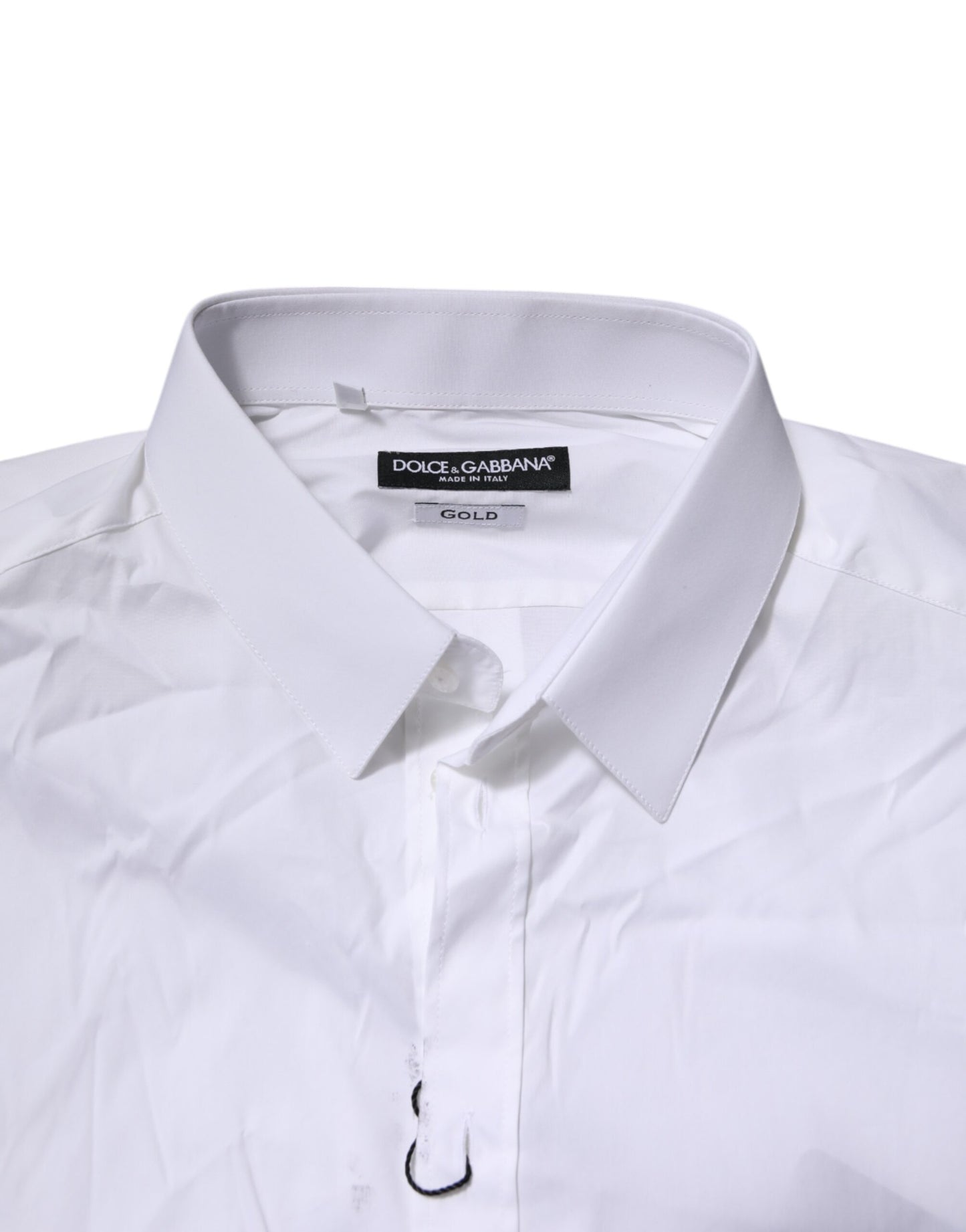 White Cotton GOLD Long Sleeves Formal Shirt