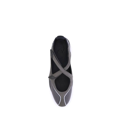 Gray Polyethylene Ballet Flats