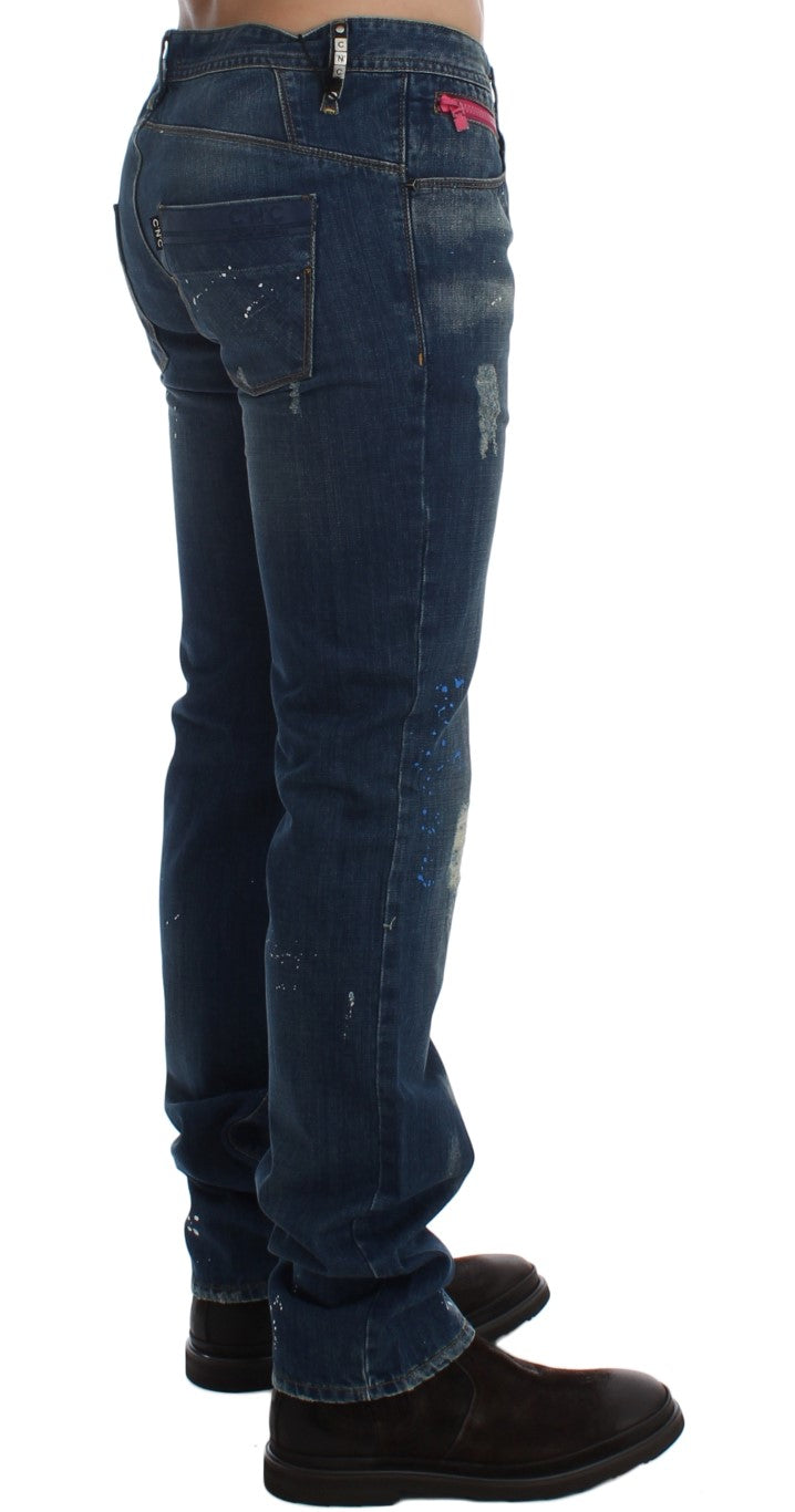 Schicke Slim Fit Jeans mit blauer Waschung