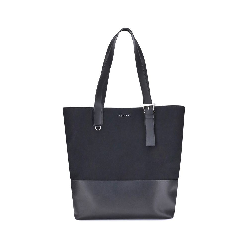 Black Fabric Shoulder Bag