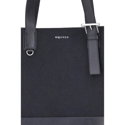 Black Fabric Shoulder Bag