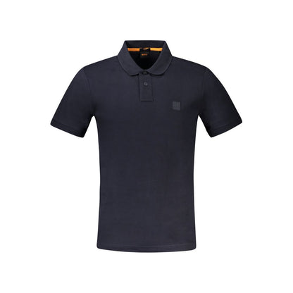 Blue Cotton Polo Shirt
