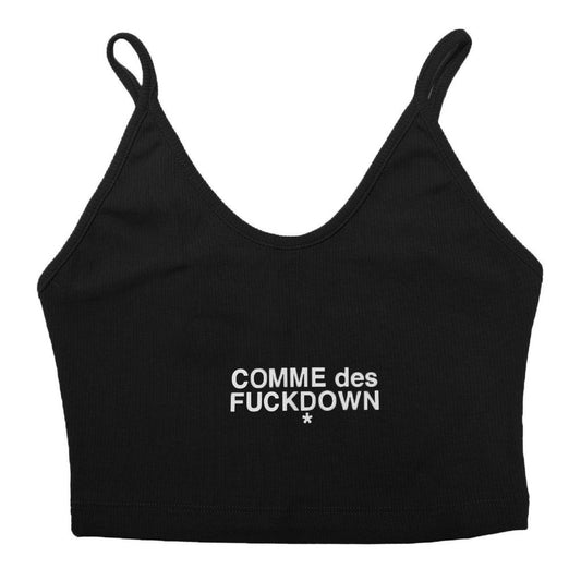 Black Cotton Women Crop Top